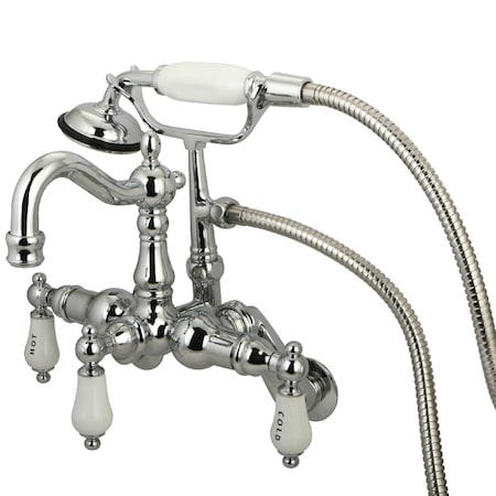 Wall-Mount Clawfoot Tub Faucet, Standard, 3-3/8