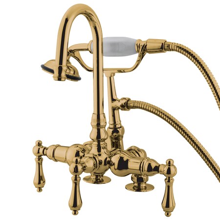 Deck-Mount Clawfoot Tub Faucet, Polished Brass, Deck Mount MPN:CC13T2