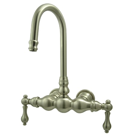 Wall-Mount Clawfoot Tub Faucet, Brushed Nickel, Tub Wall Mount MPN:CC1T8