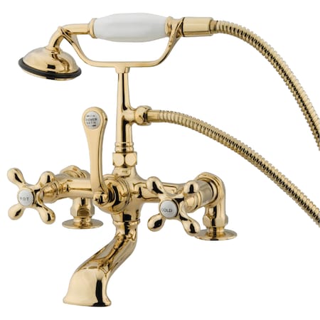 Deck-Mount Clawfoot Tub Faucet, Polished Brass, Deck Mount MPN:CC209T2