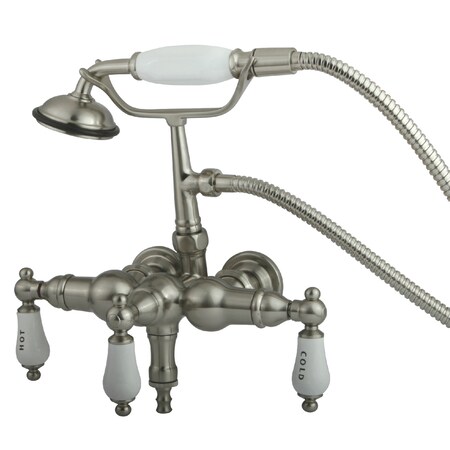 Wall-Mount Clawfoot Tub Faucet, Brushed Nickel, Tub Wall Mount MPN:CC21T8