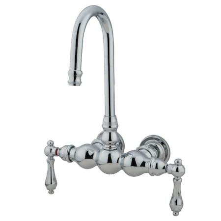 Wall-Mount Clawfoot Tub Faucet, Polished Chrome, Tub Wall Mount MPN:CC2T1