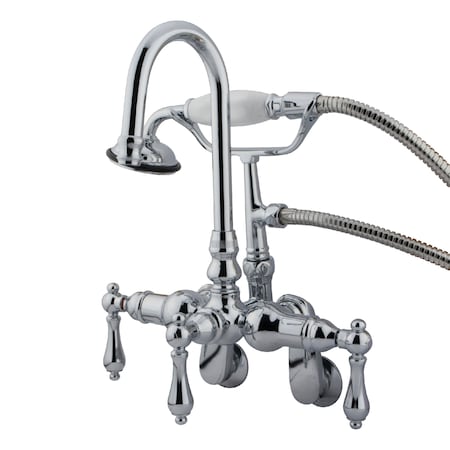 Wall-Mount Clawfoot Tub Faucet, Standard, 3-3/8