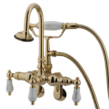 Wall-Mount Clawfoot Tub Faucet, Standard, 3-3/8