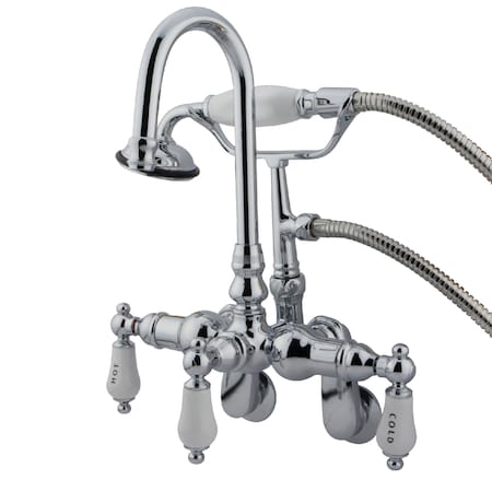 Wall-Mount Clawfoot Tub Faucet, Standard, 3-3/8