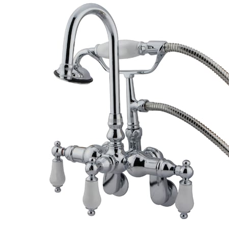Wall-Mount Clawfoot Tub Faucet, Standard, 3-3/8