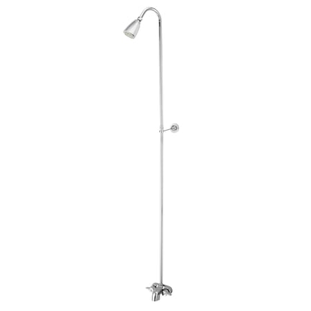 Tub and Shower Faucet, Polished Chrome, Tub Wall Mount MPN:CC3121