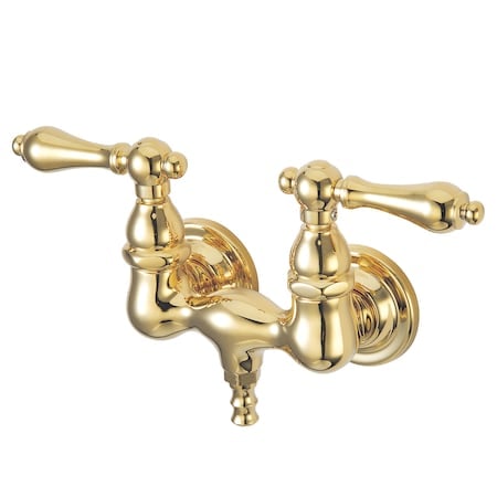 Wall-Mount Clawfoot Tub Faucet, Polished Brass, Tub Wall Mount MPN:CC31T2