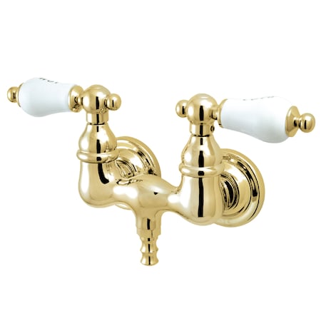 Wall-Mount Clawfoot Tub Faucet, Polished Brass, Tub Wall Mount MPN:CC33T2