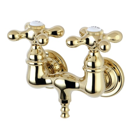 Wall-Mount Clawfoot Tub Faucet, Polished Brass, Tub Wall Mount MPN:CC37T2
