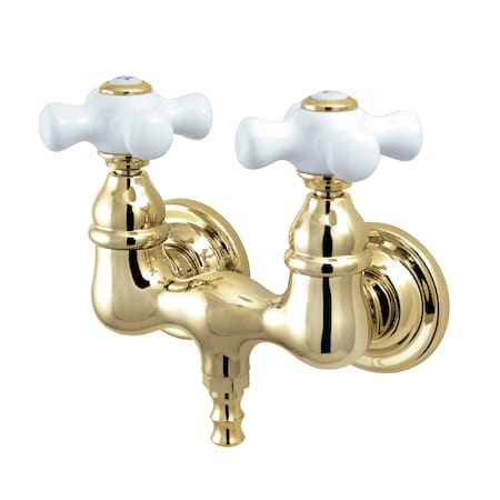 Wall-Mount Clawfoot Tub Faucet, Polished Brass, Tub Wall Mount MPN:CC39T2
