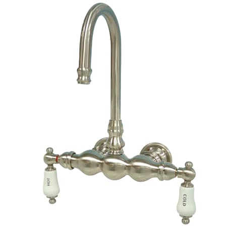 Wall-Mount Clawfoot Tub Faucet, Brushed Nickel, Tub Wall Mount MPN:CC3T8