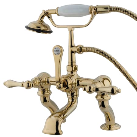 Deck-Mount Clawfoot Tub Faucet, Polished Brass, Deck Mount MPN:CC409T2