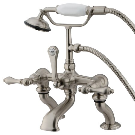 Deck-Mount Clawfoot Tub Faucet, Brushed Nickel, Deck Mount MPN:CC409T8
