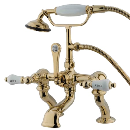 Deck-Mount Clawfoot Tub Faucet, Polished Brass, Deck Mount MPN:CC413T2
