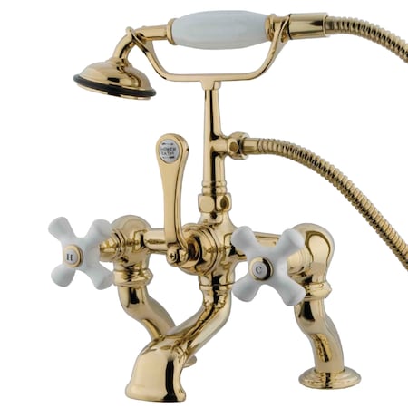 Deck-Mount Clawfoot Tub Faucet, Polished Brass, Deck Mount MPN:CC417T2