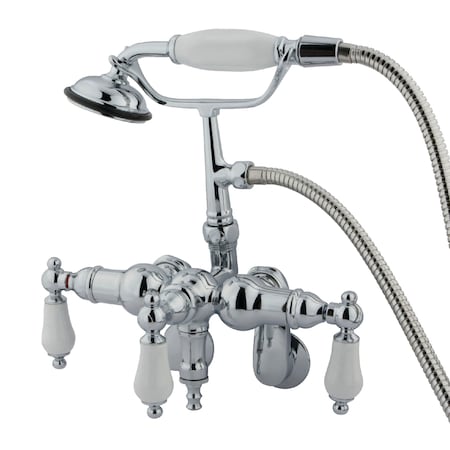Wall-Mount Clawfoot Tub Faucet, Standard, 3-3/8