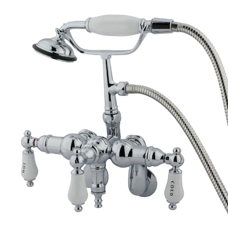 Wall-Mount Clawfoot Tub Faucet, Standard, 3-3/8