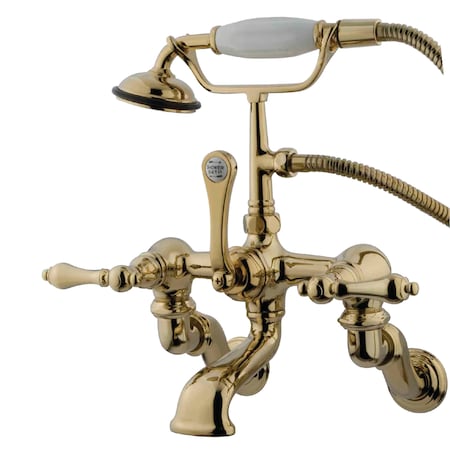 Wall-Mount Clawfoot Tub Faucet, Polished Brass, Tub Wall Mount MPN:CC457T2