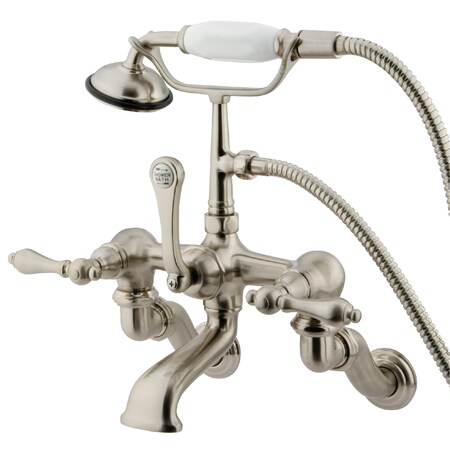 Wall-Mount Clawfoot Tub Faucet, Brushed Nickel, Tub Wall Mount MPN:CC457T8