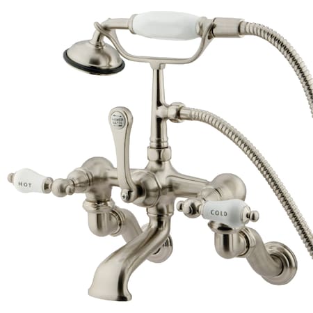 Wall-Mount Clawfoot Tub Faucet, Brushed Nickel, Tub Wall Mount MPN:CC461T8