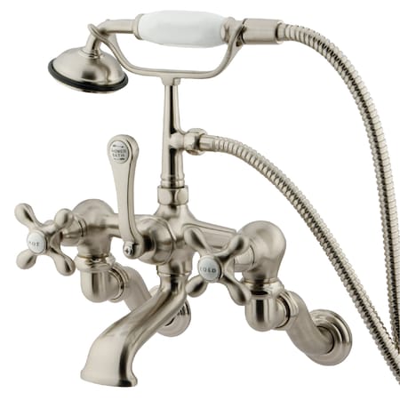 Wall-Mount Clawfoot Tub Faucet, Brushed Nickel, Tub Wall Mount MPN:CC463T8