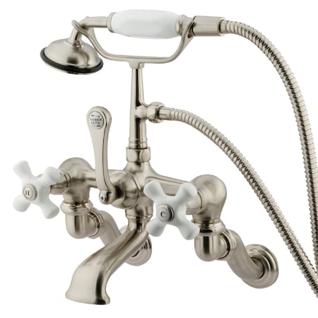 Wall-Mount Clawfoot Tub Faucet, Brushed Nickel, Tub Wall Mount MPN:CC465T8