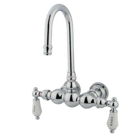 Wall-Mount Clawfoot Tub Faucet, Polished Chrome, Tub Wall Mount MPN:CC4T1