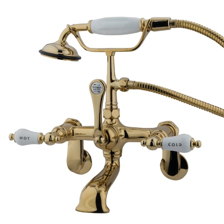 Wall-Mount Clawfoot Tub Faucet, Polished Brass, Tub Wall Mount MPN:CC53T2