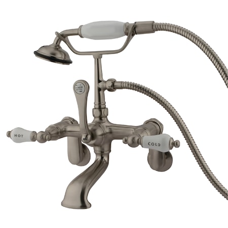 Wall-Mount Clawfoot Tub Faucet, Brushed Nickel, Tub Wall Mount MPN:CC53T8
