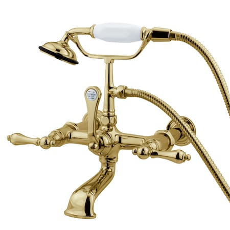 Wall-Mount Clawfoot Tub Faucet, Polished Brass, Tub Wall Mount MPN:CC541T2