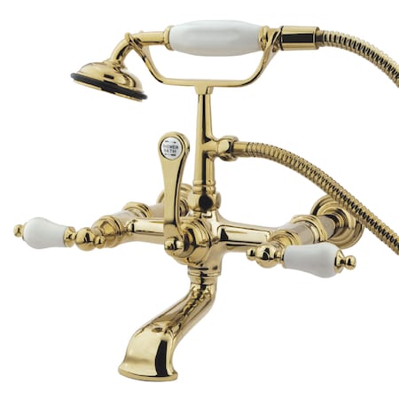 Wall-Mount Clawfoot Tub Faucet, Polished Brass, Tub Wall Mount MPN:CC543T2