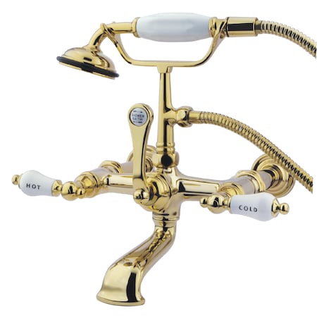 Wall-Mount Clawfoot Tub Faucet, Polished Brass, Tub Wall Mount MPN:CC545T2