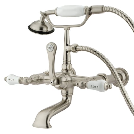 Wall-Mount Clawfoot Tub Faucet, Brushed Nickel, Tub Wall Mount MPN:CC545T8