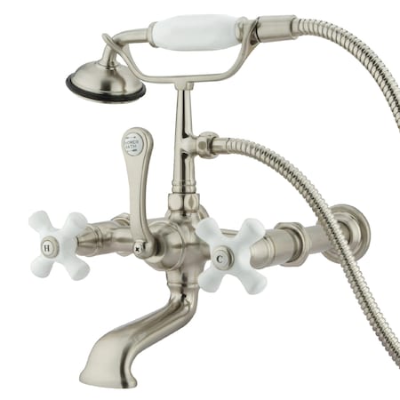 Wall-Mount Clawfoot Tub Faucet, Brushed Nickel, Tub Wall Mount MPN:CC549T8