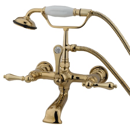 Wall-Mount Clawfoot Tub Faucet, Polished Brass, Tub Wall Mount MPN:CC551T2