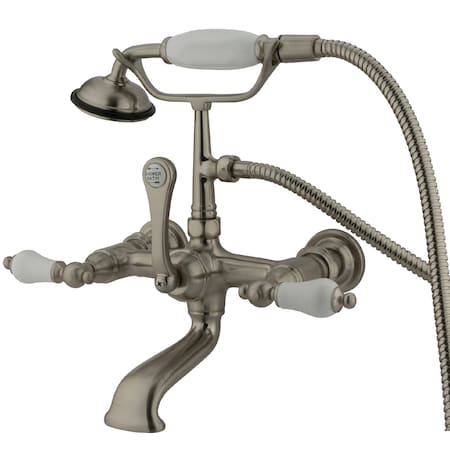 Wall-Mount Clawfoot Tub Faucet, Brushed Nickel, Tub Wall Mount MPN:CC553T8