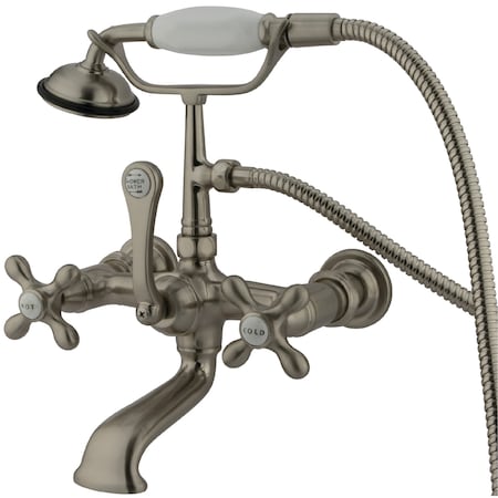 Wall-Mount Clawfoot Tub Faucet, Brushed Nickel, Tub Wall Mount MPN:CC557T8
