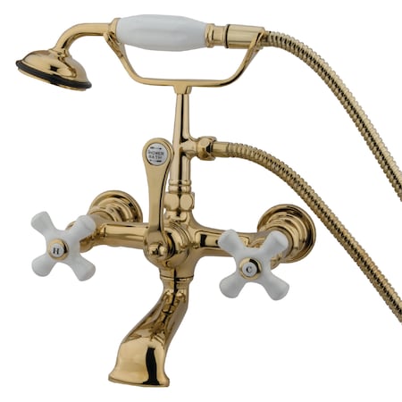 Wall-Mount Clawfoot Tub Faucet, Polished Brass, Tub Wall Mount MPN:CC559T2
