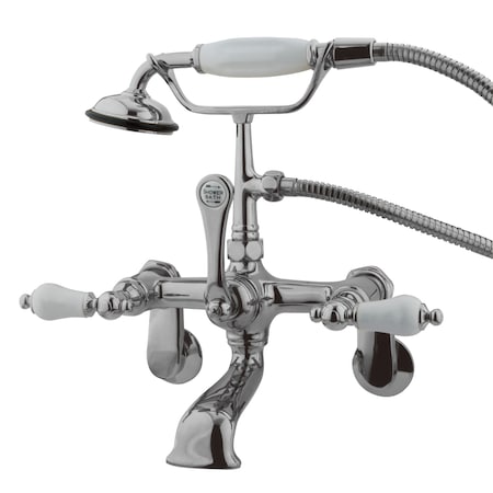 Wall-Mount Clawfoot Tub Faucet, Standard, 3-3/8
