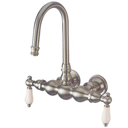 Wall-Mount Clawfoot Tub Faucet, Brushed Nickel, Tub Wall Mount MPN:CC5T8