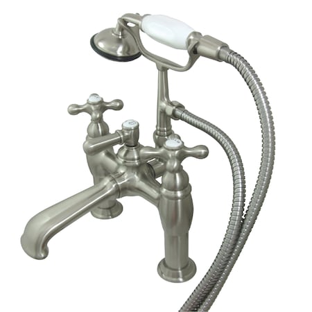 Deck-Mount Clawfoot Tub Faucet, Brushed Nickel, Deck Mount MPN:CC609T8