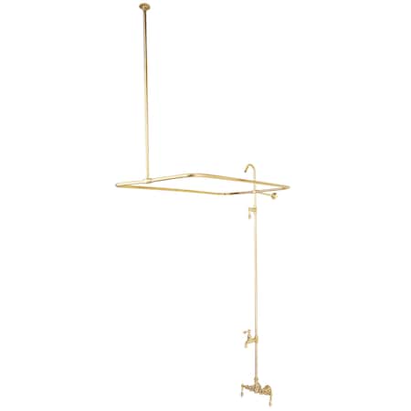 Wall-Mount Clawfoot Tub Faucet, Polished Brass, Tub Wall Mount MPN:CC61T2