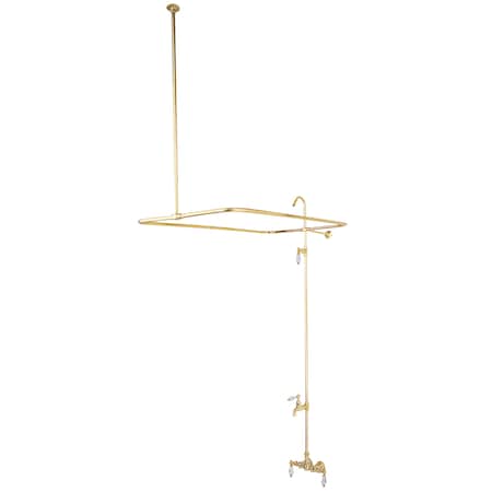 Wall-Mount Clawfoot Tub Faucet, Polished Brass, Tub Wall Mount MPN:CC63T2