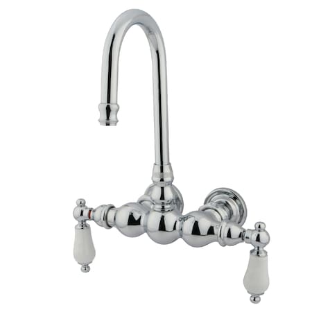 Wall-Mount Clawfoot Tub Faucet, Polished Chrome, Tub Wall Mount MPN:CC6T1