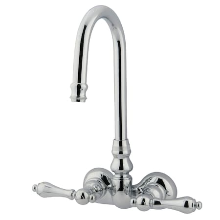 Wall-Mount Clawfoot Tub Faucet, Polished Chrome, Tub Wall Mount MPN:CC72T1