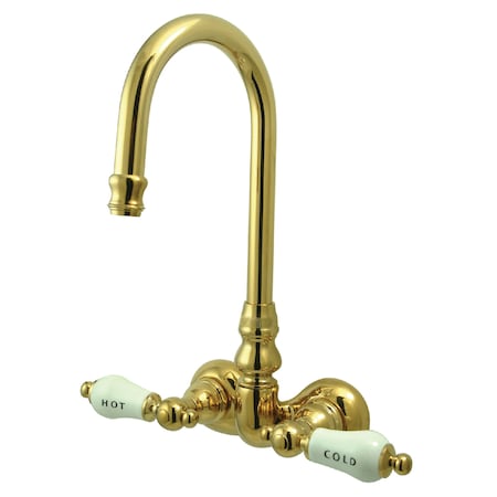 Wall-Mount Clawfoot Tub Faucet, Polished Brass, Tub Wall Mount MPN:CC73T2