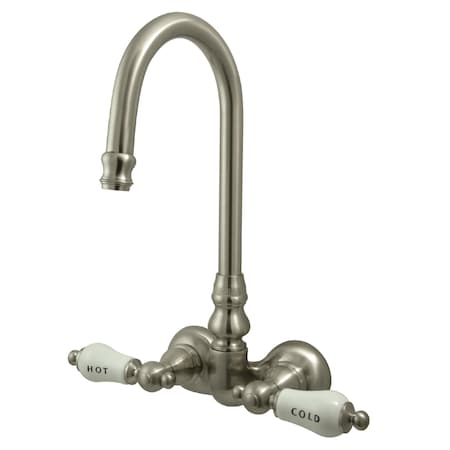 Wall-Mount Clawfoot Tub Faucet, Brushed Nickel, Tub Wall Mount MPN:CC73T8