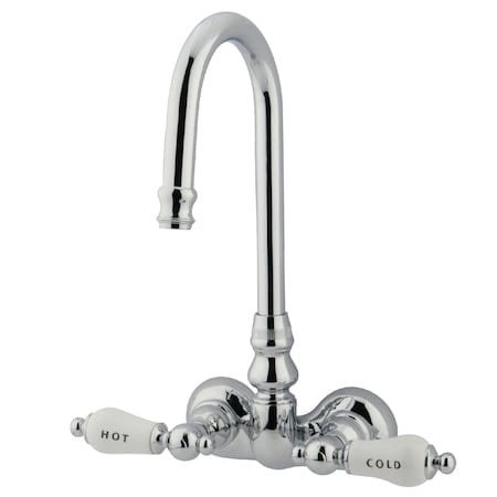 Wall-Mount Clawfoot Tub Faucet, Polished Chrome, Tub Wall Mount MPN:CC74T1
