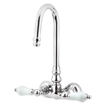 Wall-Mount Clawfoot Tub Faucet, Polished Chrome, Tub Wall Mount MPN:CC76T1